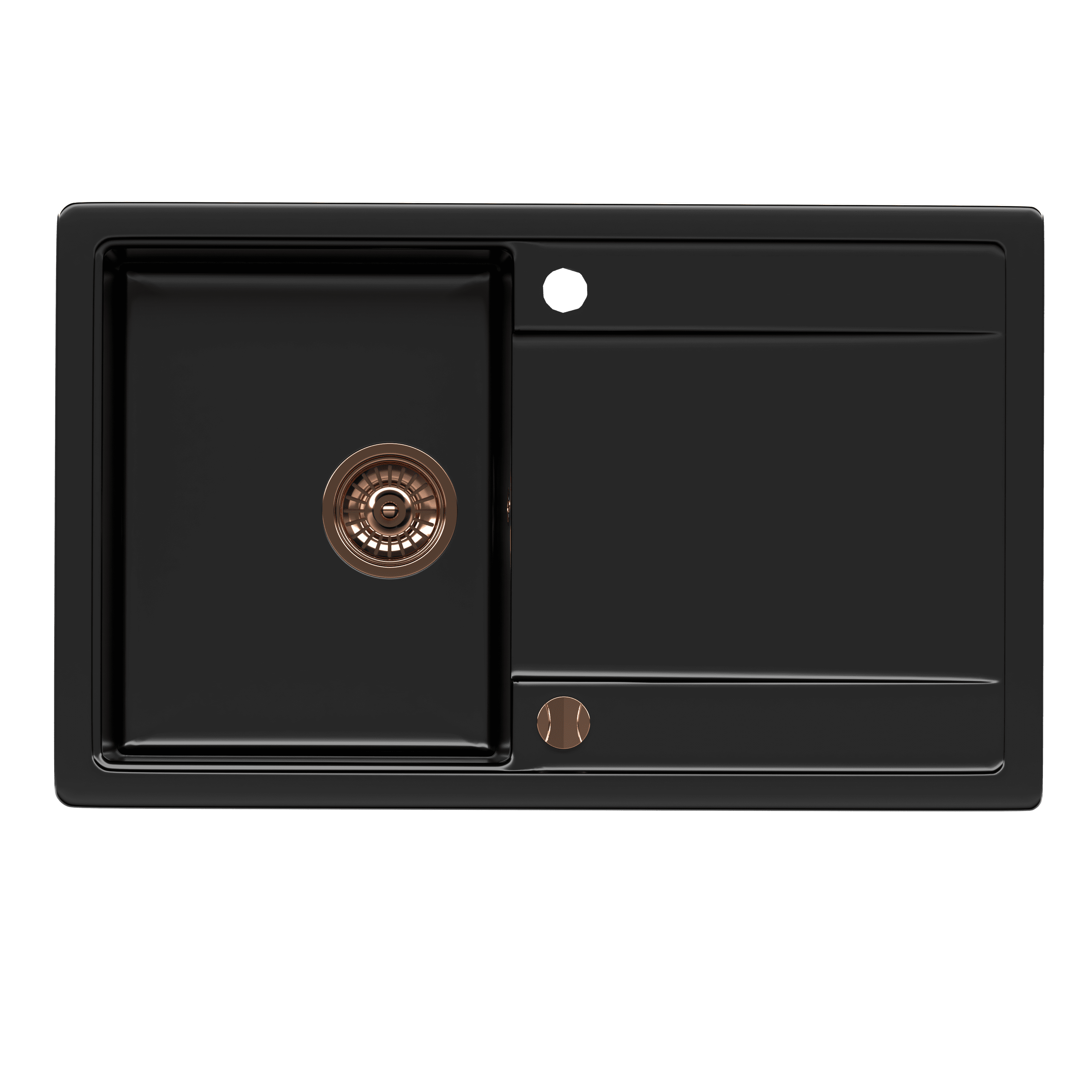 Grafitowy zlewozmywak granitowy KGS Z 4575 1B1D Deep Black